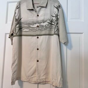 Tommy Bahama Light Beige 100% Silk Shirt